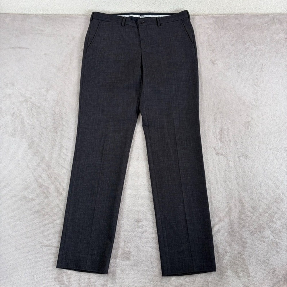 Emporio Armani Trouser Dress Pants in Charcoal Grey Wool Men 36x35 Italy Vintage